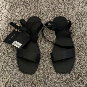 black sandals
